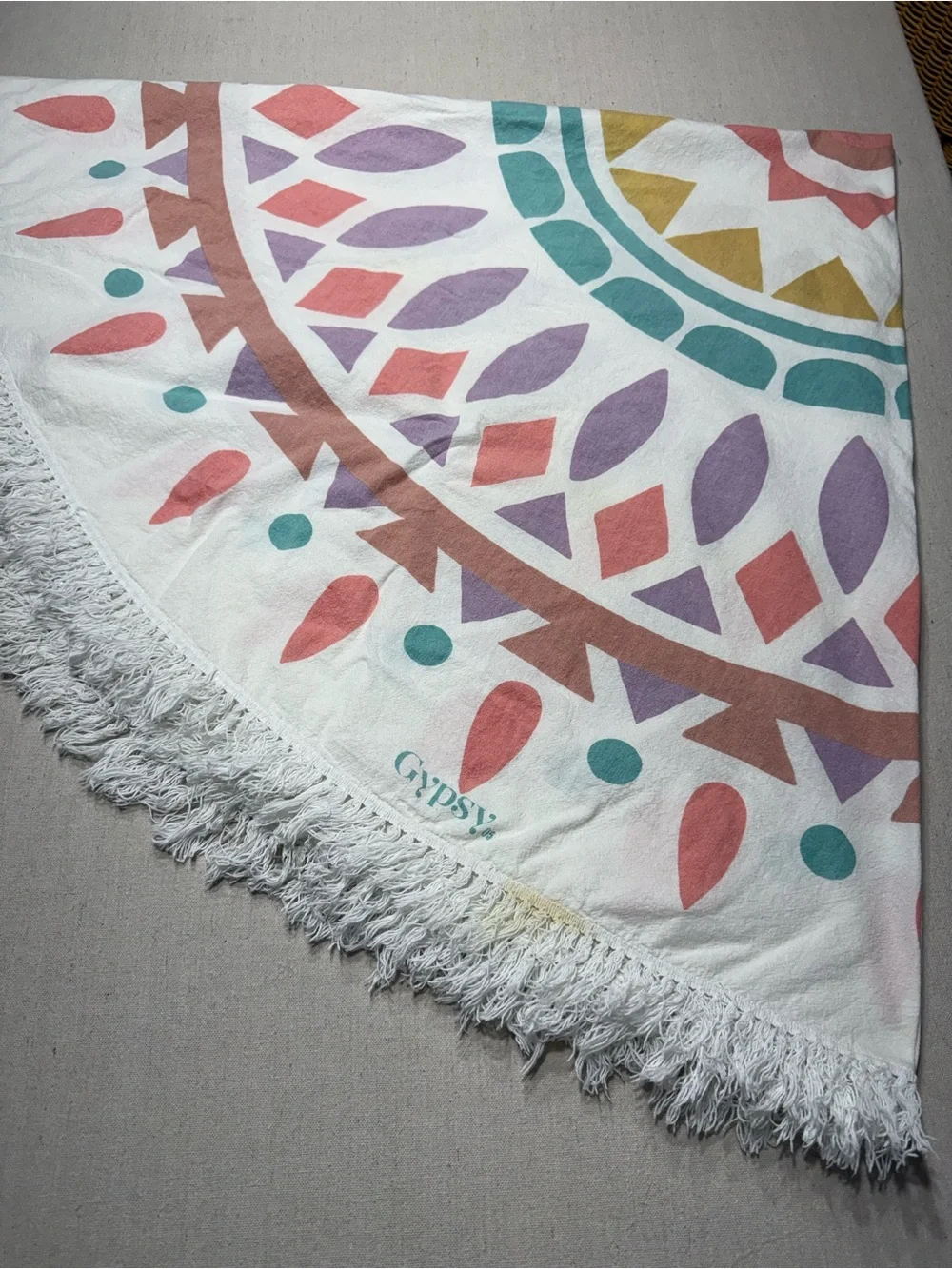 GYPSY 05 Warm Geometrical The Boho Beach Roundie